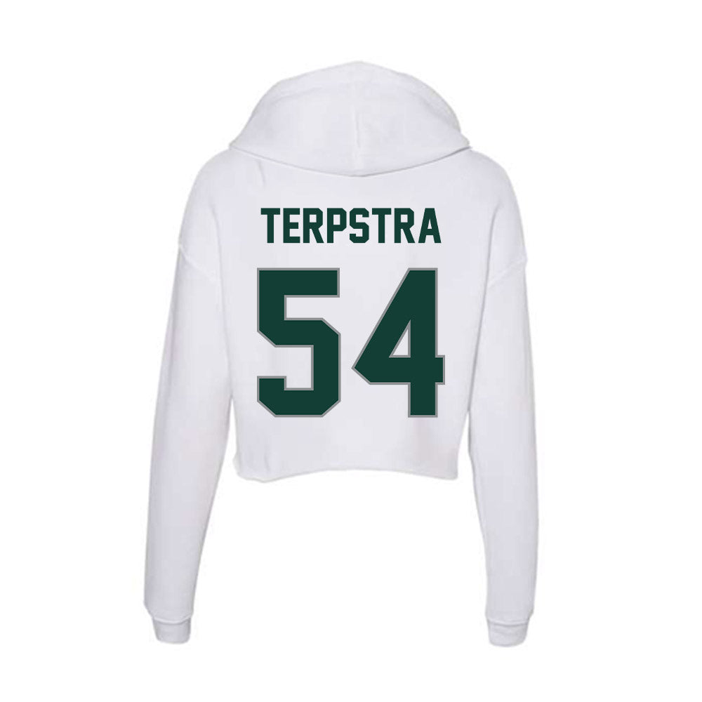 Michigan State - NCAA Football : Cooper Terpstra - Women's Crop Fleece Hoodie-1