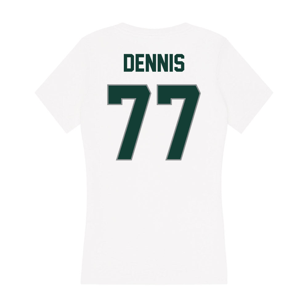 Michigan State - NCAA Football : Andrew Dennis - Women's V-Neck T-Shirt-1