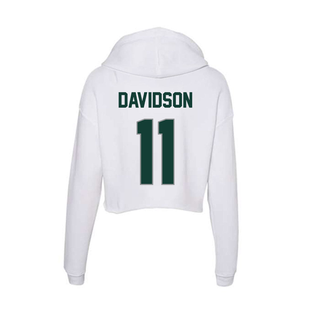 Michigan State - NCAA Men's Ice Hockey : Jeremy Davidson - Women's Crop Fleece Hoodie-1