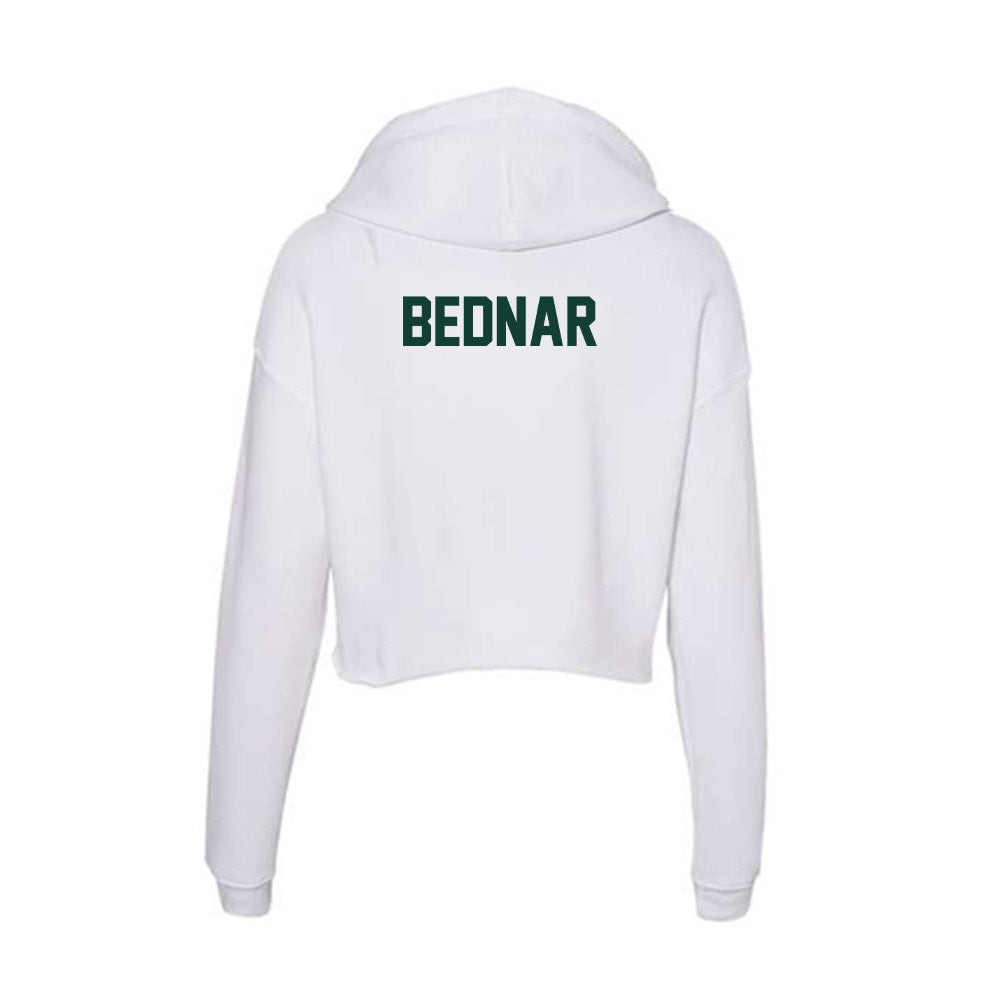 Michigan State - NCAA Women's Gymnastics : Abby Bednar - Women's Crop Fleece Hoodie-1