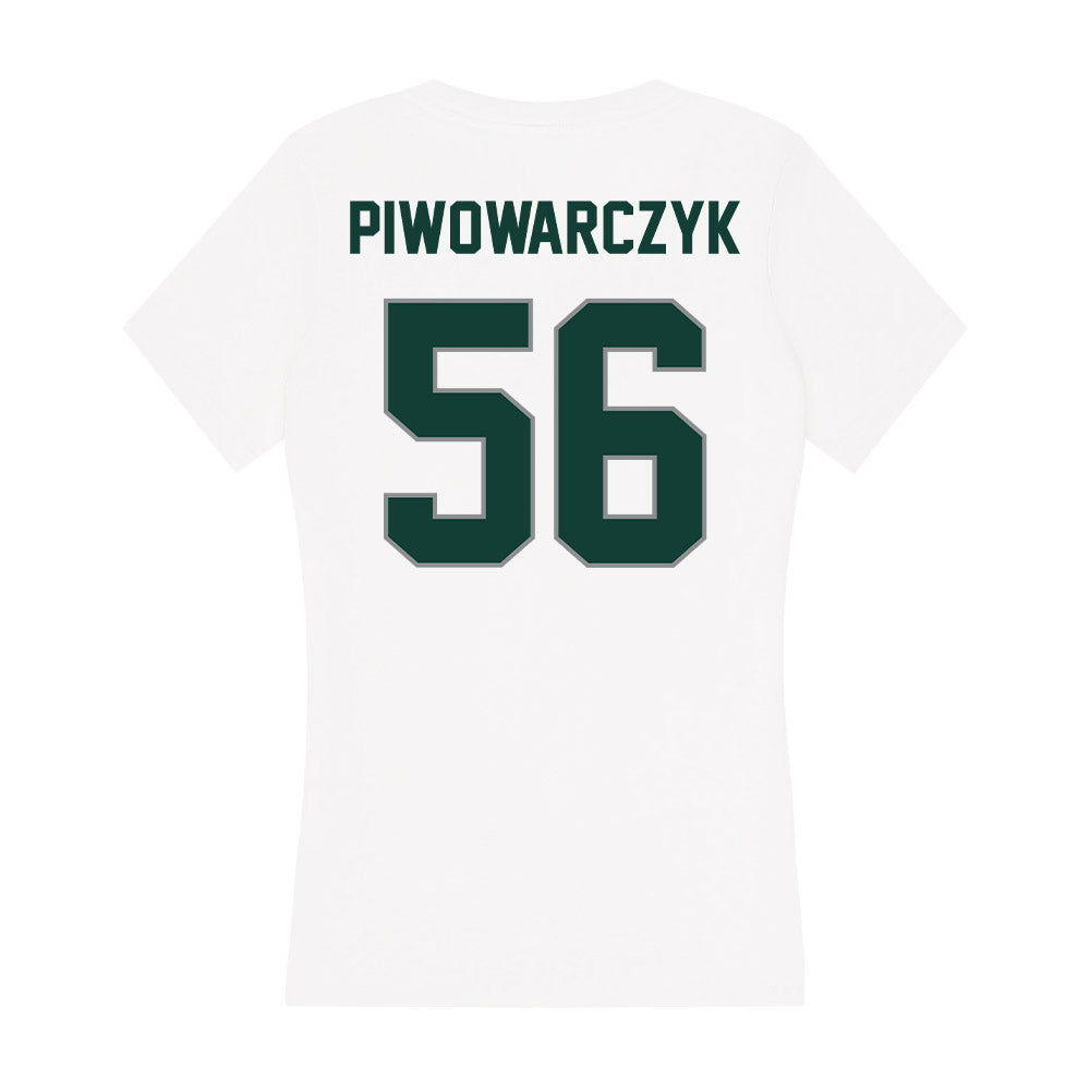 Michigan State - NCAA Football : Christopher Piwowarczyk - Women's V-Neck T-Shirt-1