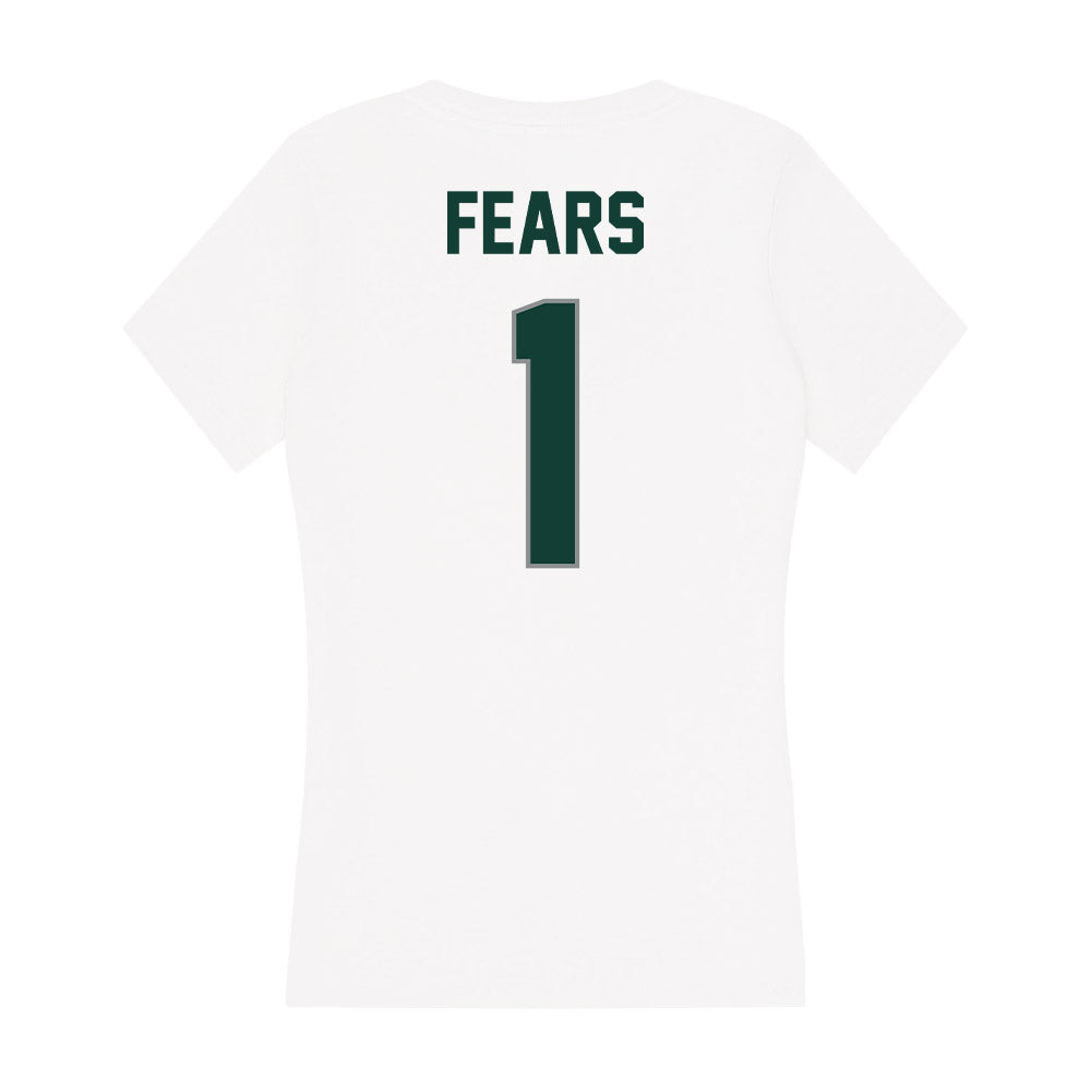 Michigan State - NCAA Men's Basketball : Jeremy Fears - Women's V-Neck T-Shirt-1