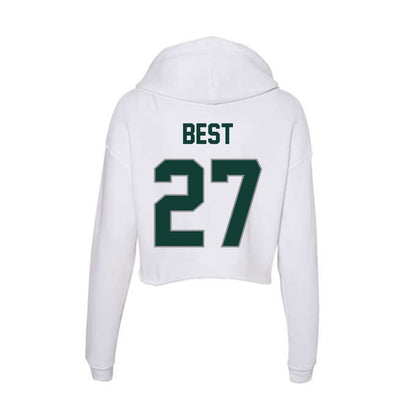 Michigan State - NCAA Men's Ice Hockey : Gavin Best - Women's Crop Fleece Hoodie-1