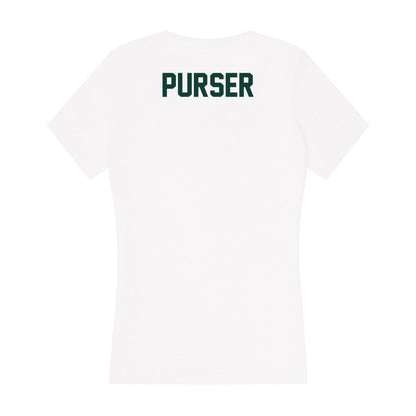 Michigan State - NCAA Women's Tennis : Issey Purser - Women's V-Neck T-Shirt-1