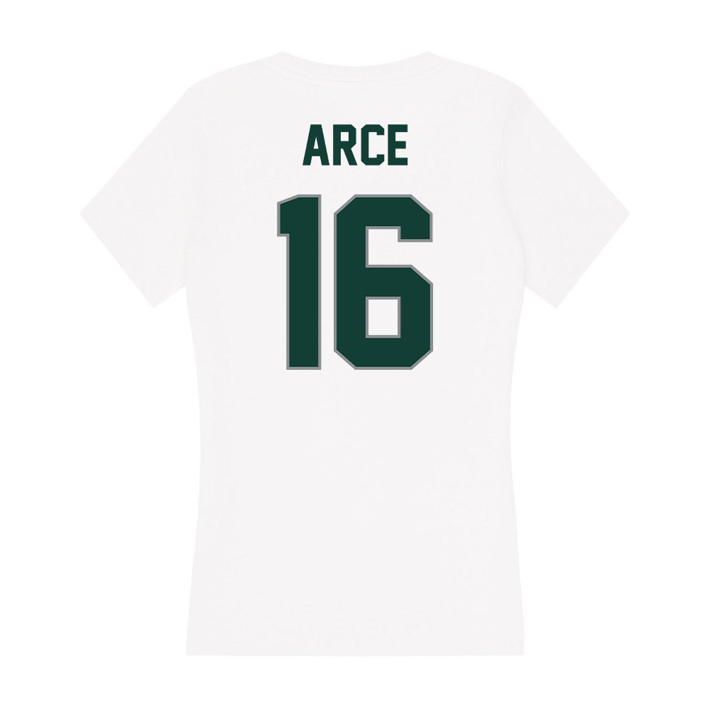 Michigan State - NCAA Men's Soccer : Colin Arce - Women's V-Neck T-Shirt-1