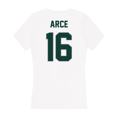 Michigan State - NCAA Men's Soccer : Colin Arce - Women's V-Neck T-Shirt-1