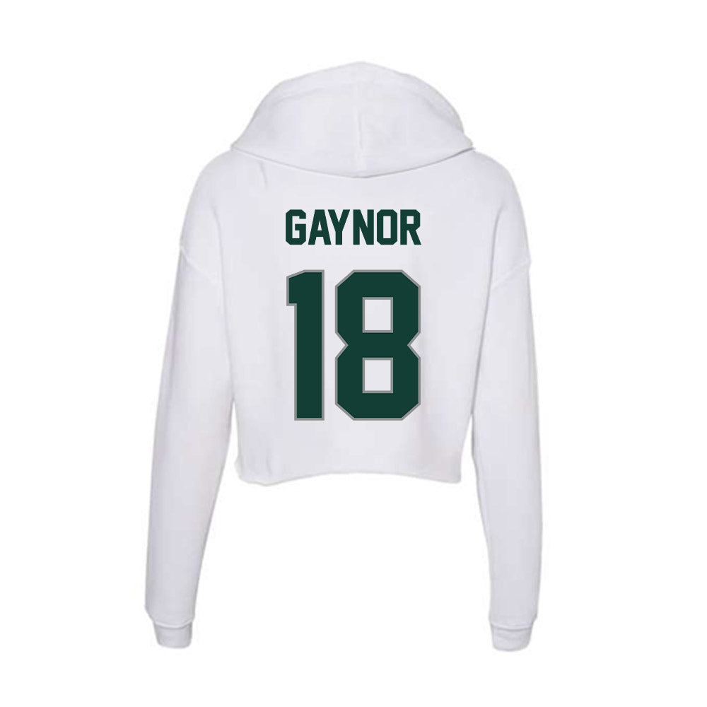 Michigan State - NCAA Women's Soccer : Justina Gaynor - Women's Crop Fleece Hoodie-1