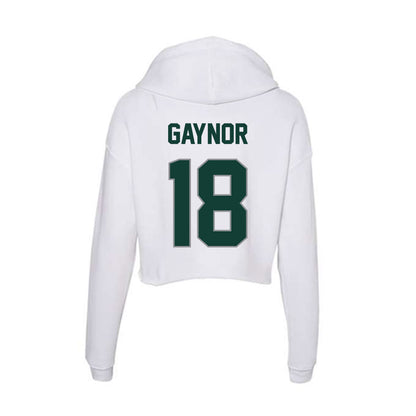 Michigan State - NCAA Women's Soccer : Justina Gaynor - Women's Crop Fleece Hoodie-1