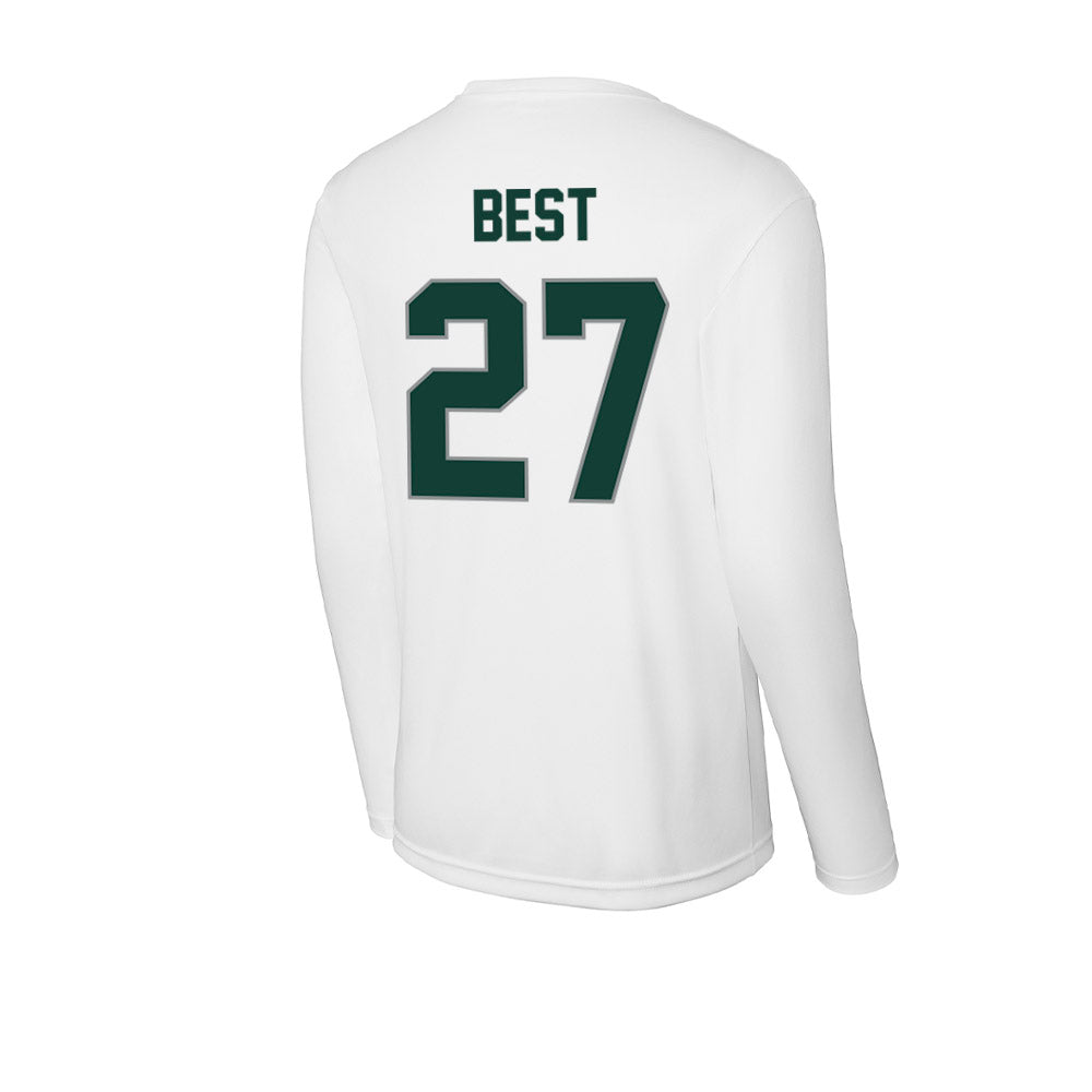 Michigan State - NCAA Men's Ice Hockey : Gavin Best - Activewear Long Sleeve T-Shirt-1