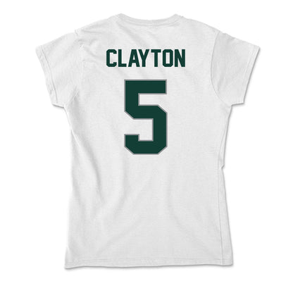 Michigan State - NCAA Women's Volleyball : Ky Clayton - Soft Style Women’s T-Shirt-1