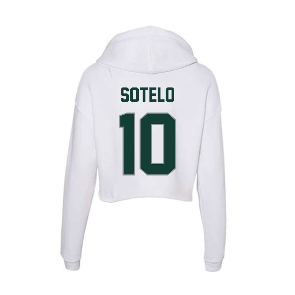 Michigan State - NCAA Women's Basketball : Ines Sotelo - Women's Crop Fleece Hoodie-1