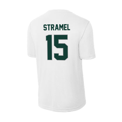 Michigan State - NCAA Men's Ice Hockey : Charlie Stramel - Activewear T-Shirt-1