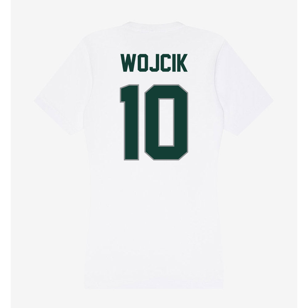 Michigan State - NCAA Men's Basketball : Denham Wojcik - Women's V-Neck T-Shirt-1