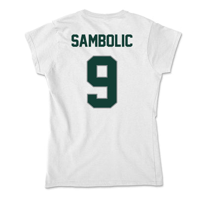 Michigan State - NCAA Women's Basketball : Sara Sambolic - Soft Style Women’s T-Shirt-1