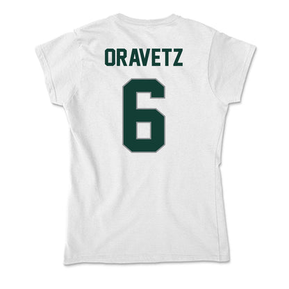 Michigan State - NCAA Men's Ice Hockey : Austin Oravetz - Soft Style Women’s T-Shirt-1