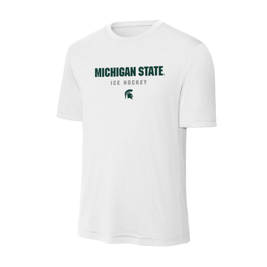 Michigan State - NCAA Men's Ice Hockey : Joey Larson - Activewear T-Shirt-0