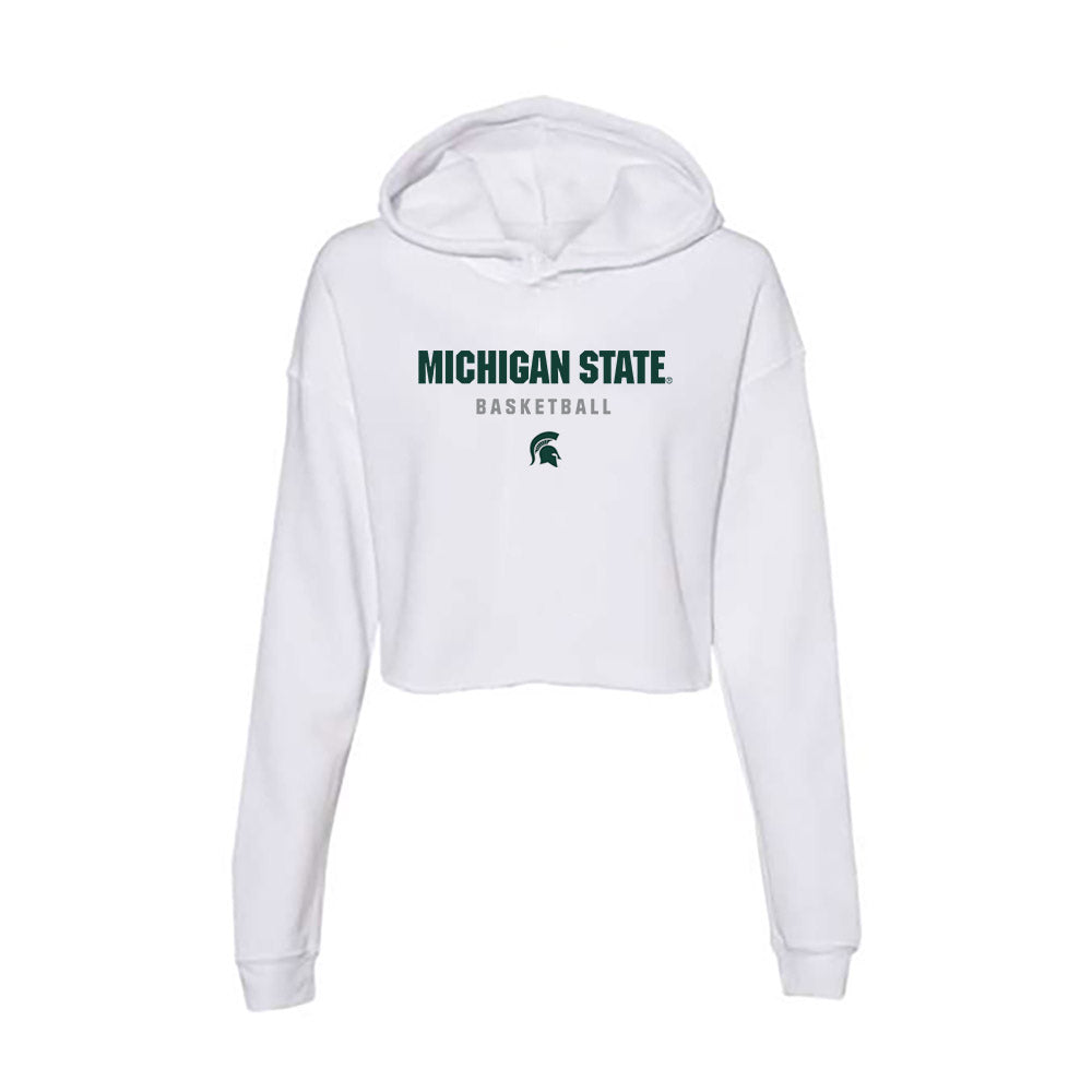 Michigan State - NCAA Men's Basketball : Kur Teng - Women's Crop Fleece Hoodie-0