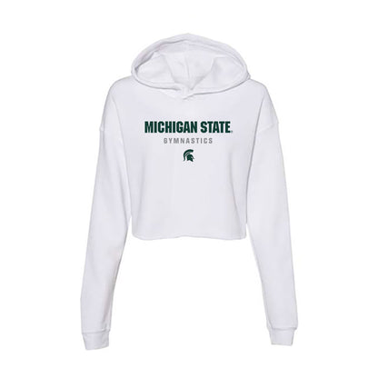 Michigan State - NCAA Women's Gymnastics : Baleigh Garcia - Women's Crop Fleece Hoodie-0