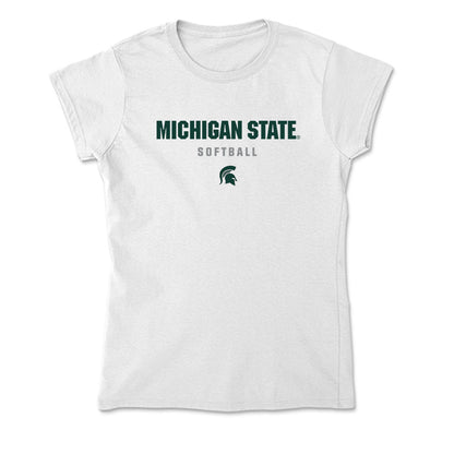 Michigan State - NCAA Softball : Natalia Kenyatta - Soft Style Women’s T-Shirt-0