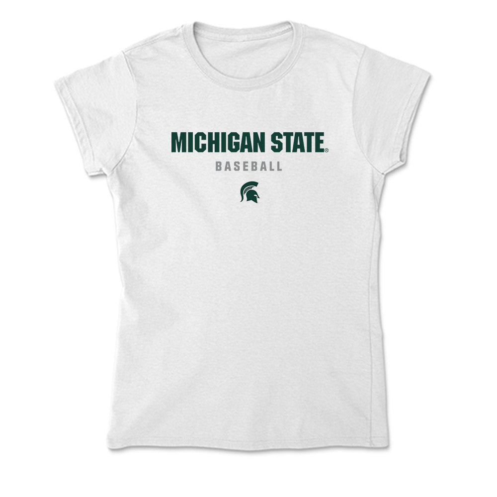 Michigan State - NCAA Baseball : Isaac Sturgess - Soft Style Women’s T-Shirt-0