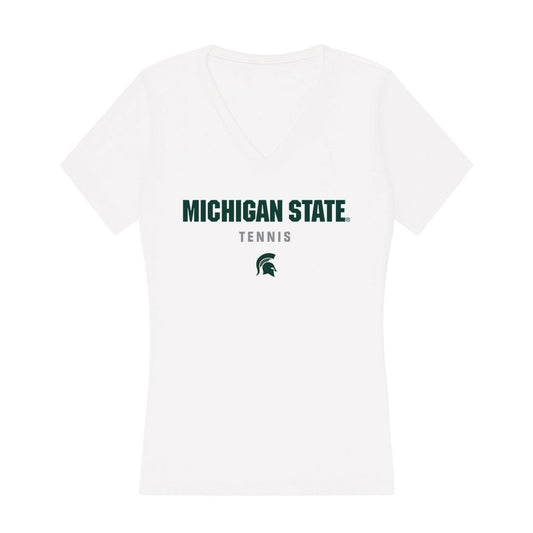 Michigan State - NCAA Women's Tennis : Anna Tsitavets - Women's V-Neck T-Shirt-0