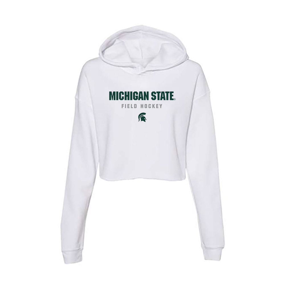 Michigan State - NCAA Women's Field Hockey : Lyra Gavino - Women's Crop Fleece Hoodie-0