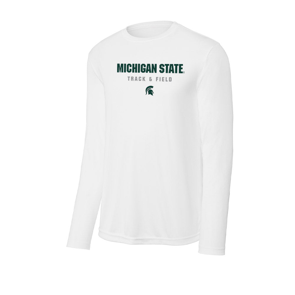 Michigan State - NCAA Men's Track & Field : Henry Shaieb - Activewear Long Sleeve T-Shirt