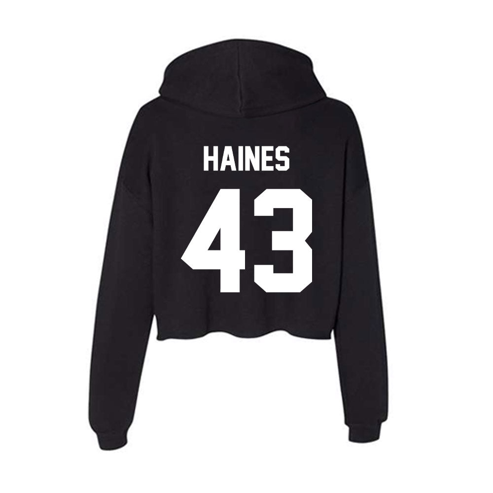 Rutgers - NCAA Baseball : Finn Haines - Women's Crop Fleece Hoodie-1