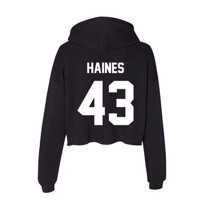 Rutgers - NCAA Baseball : Finn Haines - Women's Crop Fleece Hoodie-1