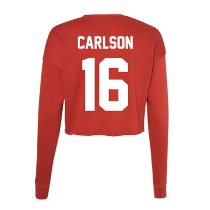 Rutgers - NCAA Men's Soccer : Dylan Carlson - Women's Cropped Crew Fleece-1