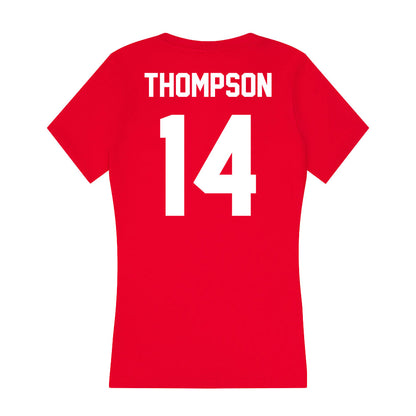 Rutgers - NCAA Football : Jordan Thompson - Women's V-Neck T-Shirt-1