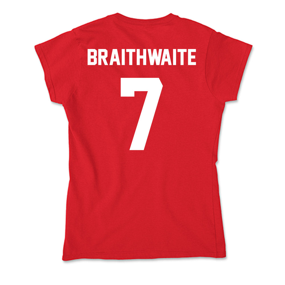 Rutgers - NCAA Football : Dylan Braithwaite - Soft Style Women’s T-Shirt-1