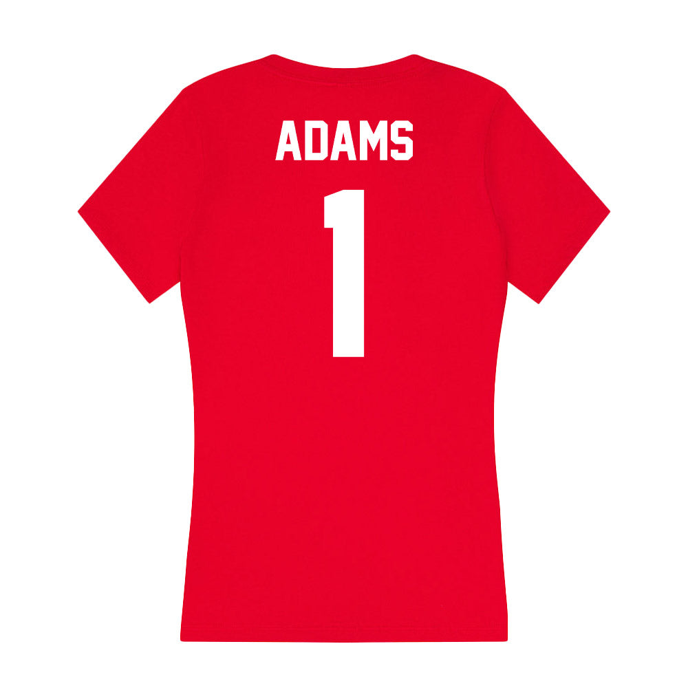 Rutgers - NCAA Women's Basketball : Destiny Adams - Women's V-Neck T-Shirt-1