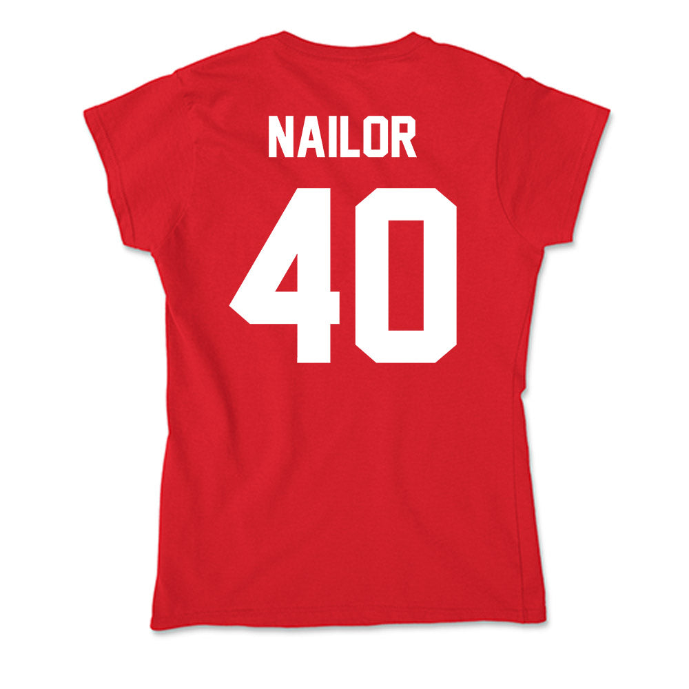 Rutgers - NCAA Baseball : Jager Nailor - Soft Style Women’s T-Shirt-1