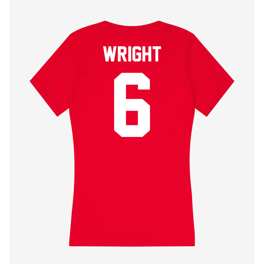 Rutgers - NCAA Football : Abram Wright - Women's V-Neck T-Shirt-1
