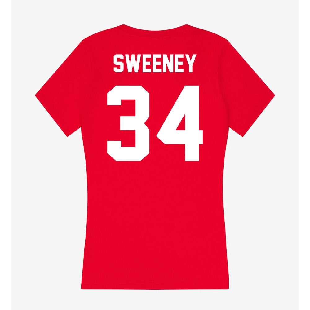 Rutgers - NCAA Baseball : Jack Sweeney - Women's V-Neck T-Shirt-1
