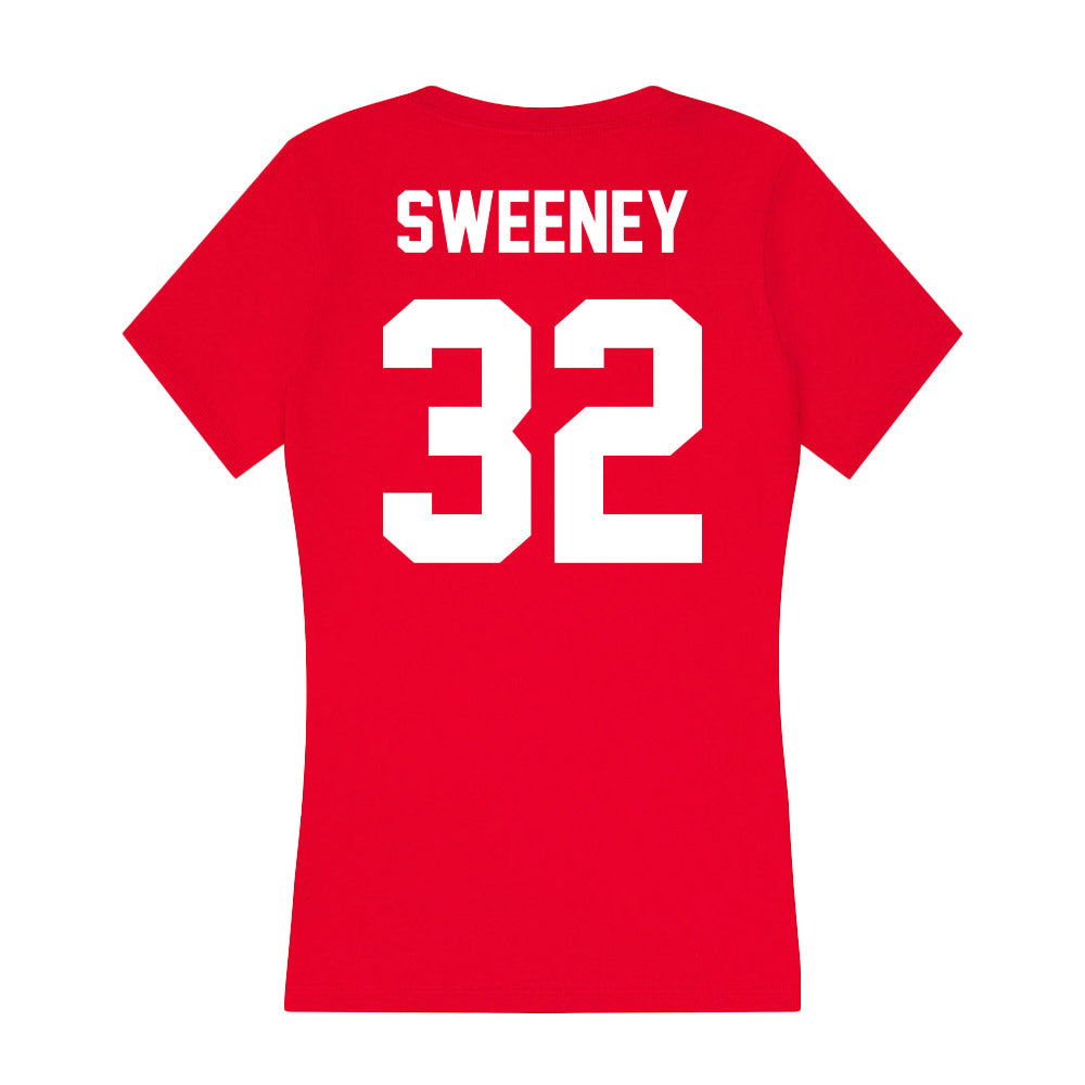Rutgers - NCAA Baseball : Jordan Sweeney - Women's V-Neck T-Shirt-1