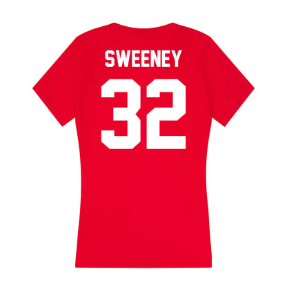 Rutgers - NCAA Baseball : Jordan Sweeney - Women's V-Neck T-Shirt-1