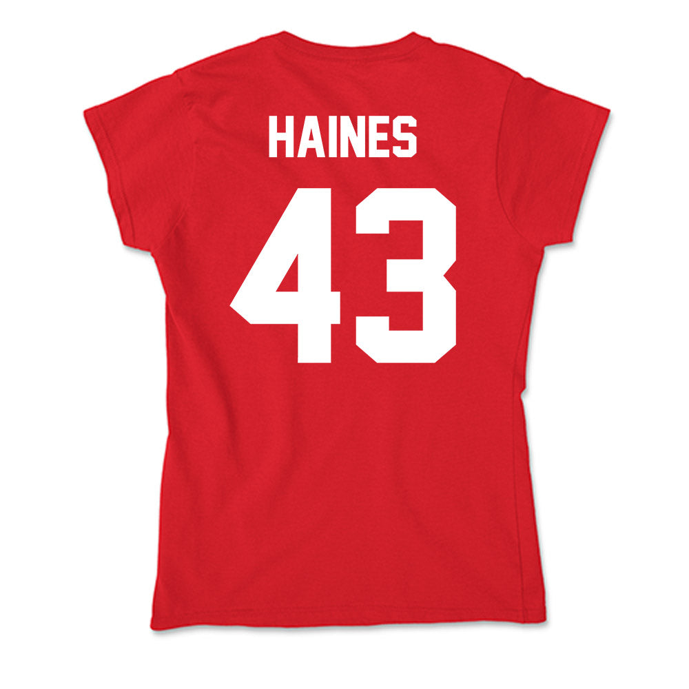 Rutgers - NCAA Baseball : Finn Haines - Soft Style Women’s T-Shirt-1