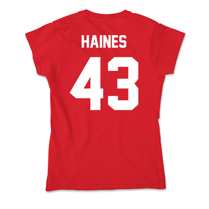 Rutgers - NCAA Baseball : Finn Haines - Soft Style Women’s T-Shirt-1
