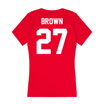 Rutgers - NCAA Football : Samuel Brown - Women's V-Neck T-Shirt-1