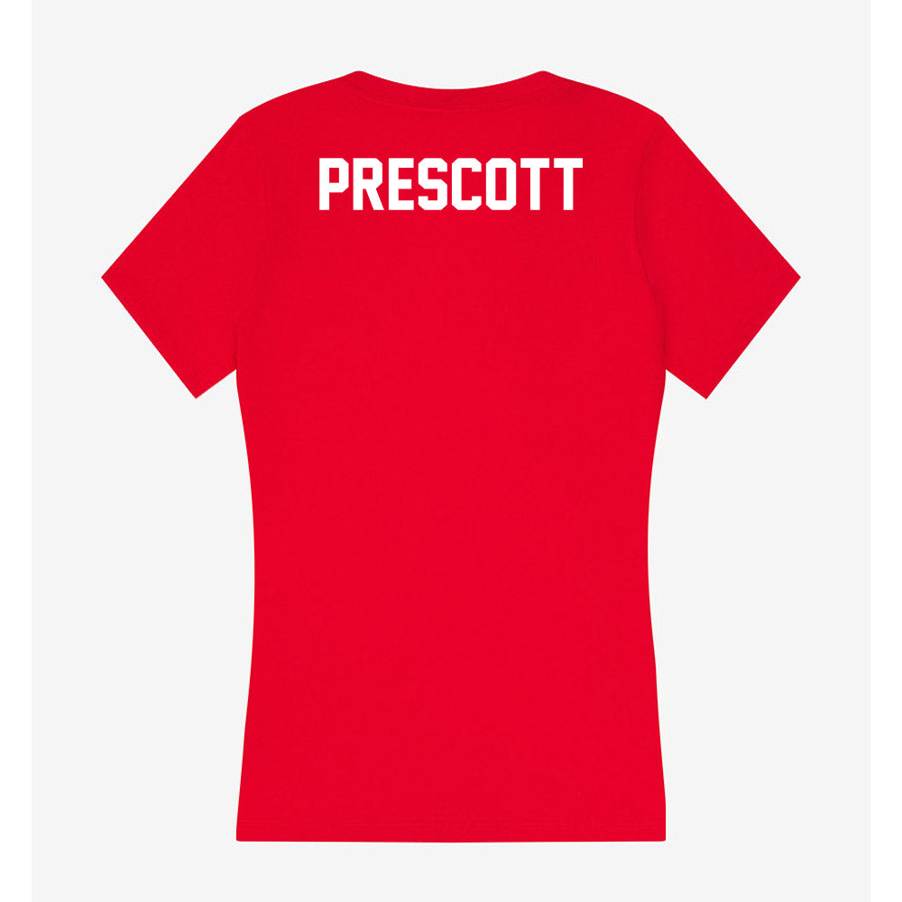 Rutgers - NCAA Women's Track & Field : Olivia Prescott - Women's V-Neck T-Shirt-1
