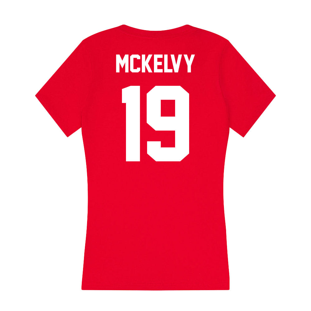 Rutgers - NCAA Men's Lacrosse : Ben McKelvy - Women's V-Neck T-Shirt-1