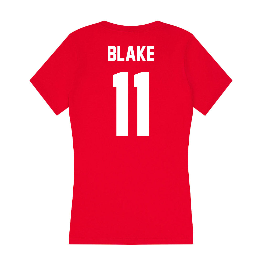 Rutgers - NCAA Football : Logan Blake - Women's V-Neck T-Shirt-1