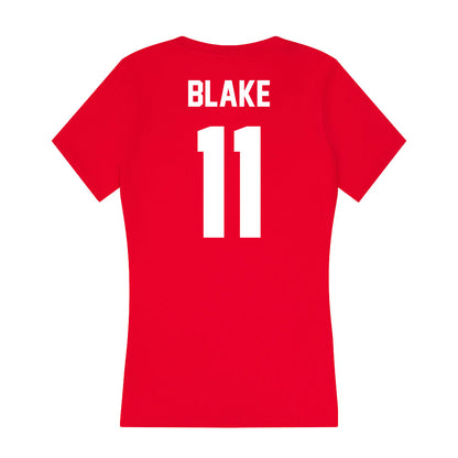 Rutgers - NCAA Football : Logan Blake - Women's V-Neck T-Shirt-1