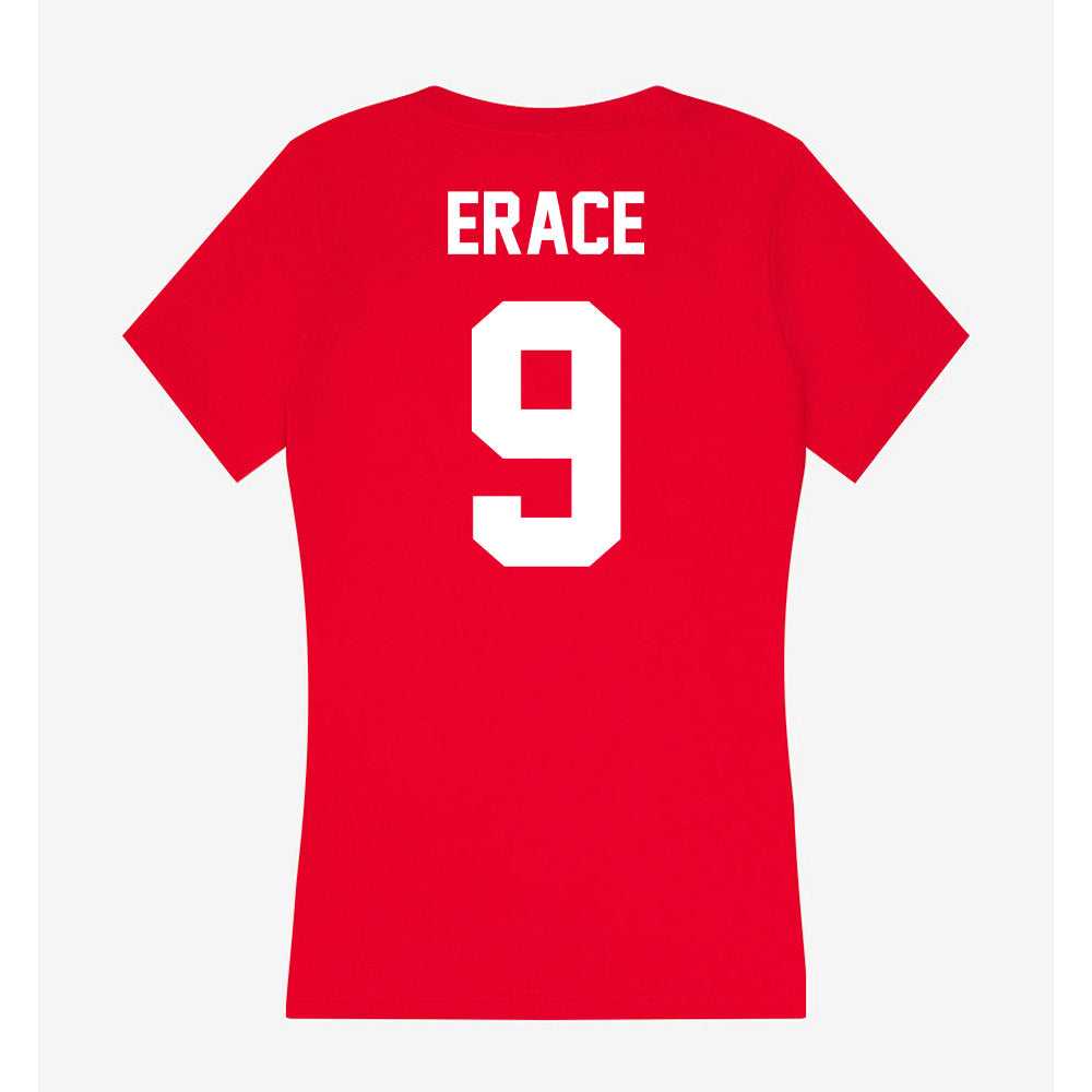Rutgers - NCAA Baseball : Joey Erace - Women's V-Neck T-Shirt-1