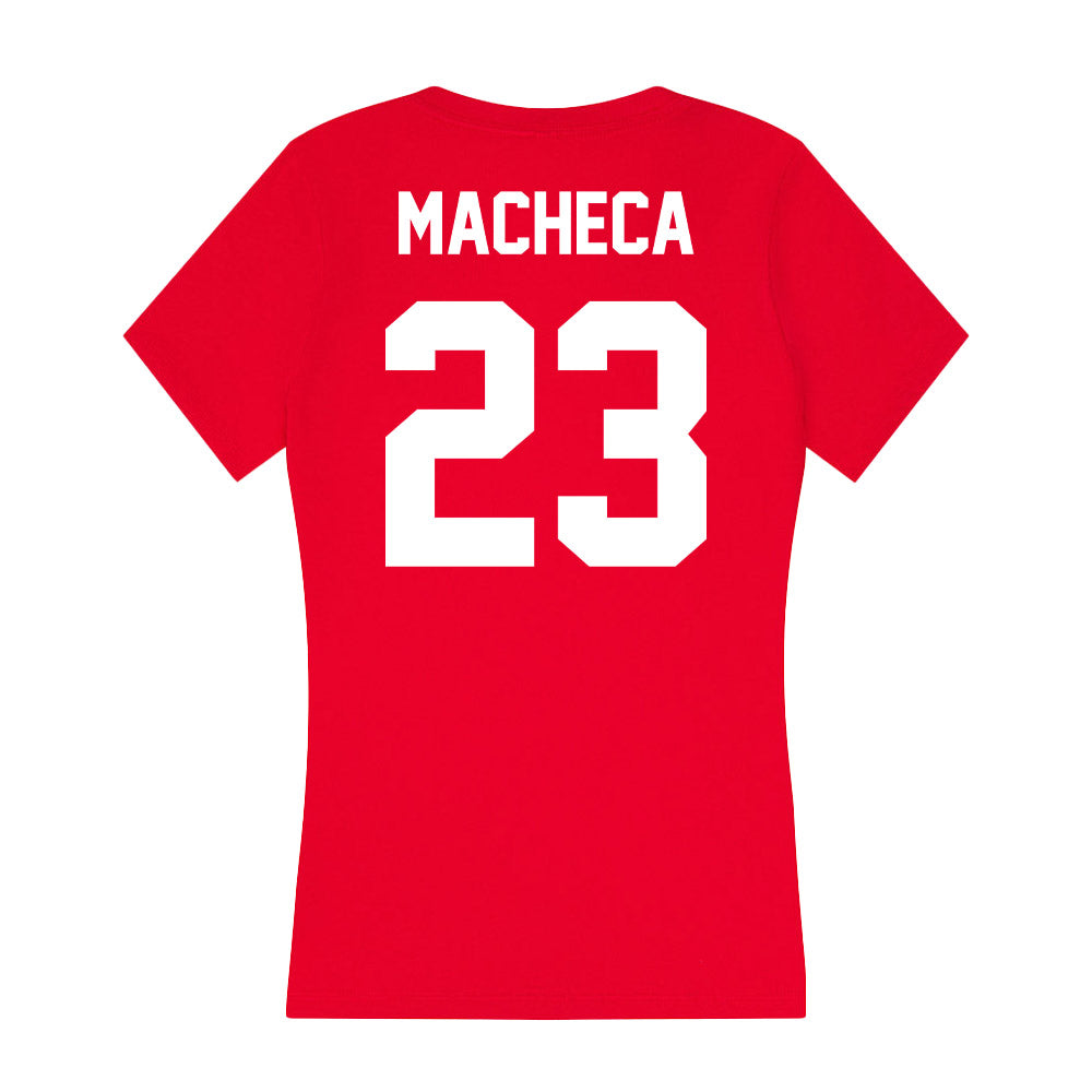 Rutgers - NCAA Men's Lacrosse : Andrew Macheca - Women's V-Neck T-Shirt-1