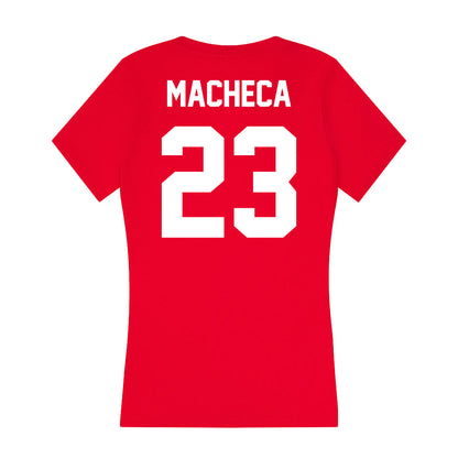 Rutgers - NCAA Men's Lacrosse : Andrew Macheca - Women's V-Neck T-Shirt-1