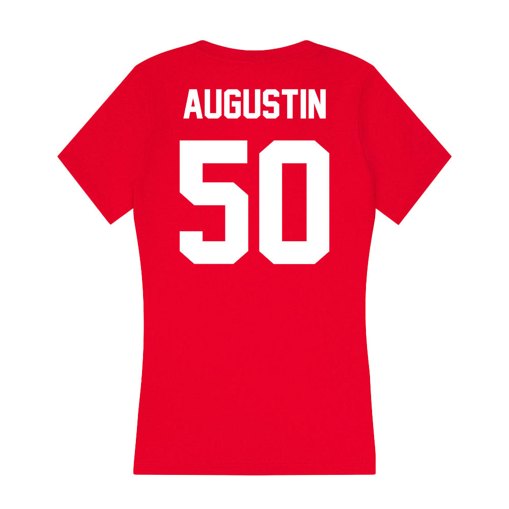 Rutgers - NCAA Football : Jordan Augustin - Women's V-Neck T-Shirt-1