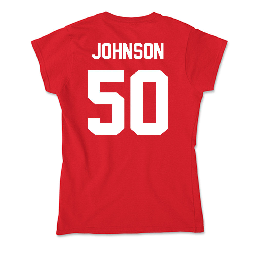 Rutgers - NCAA Softball : Dezaria Johnson - Soft Style Women’s T-Shirt-1